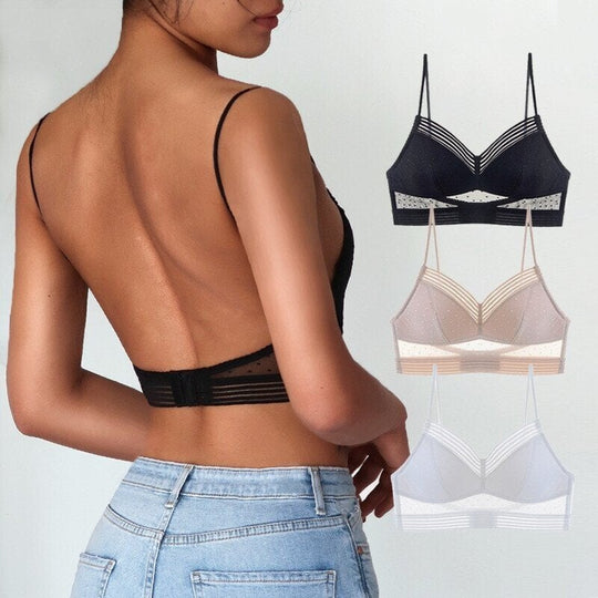 Wireless Lace Backless Lift Bra for Low Back and Halter Outfits