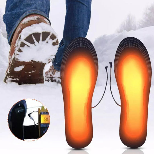 Rechargeable USB Heated Insoles for Winter and Outdoor Warmth
