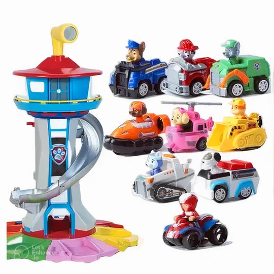 Rescue Hero Dog Squad Action Figure Playset for Kids