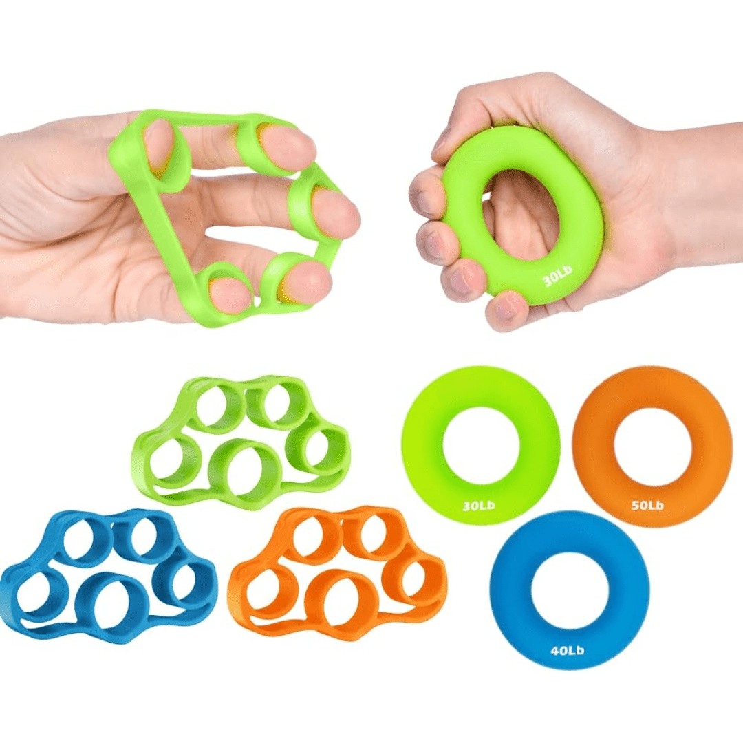 Hand strengthener set handle amplifier