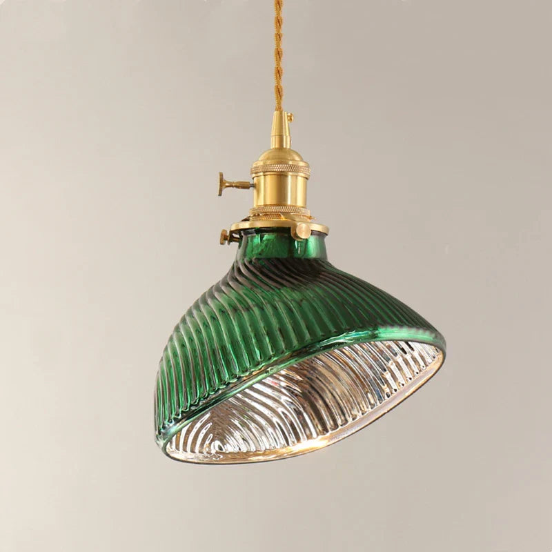 Vintage Textured Glass Pendant Lights for Dining Room and Kitchen