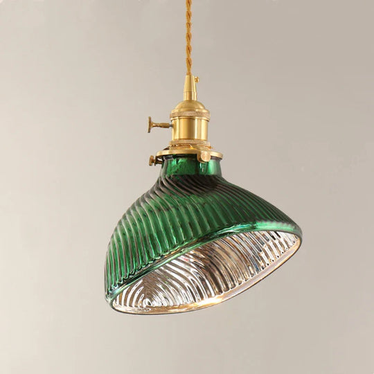 Vintage Textured Glass Pendant Lights for Dining Room and Kitchen