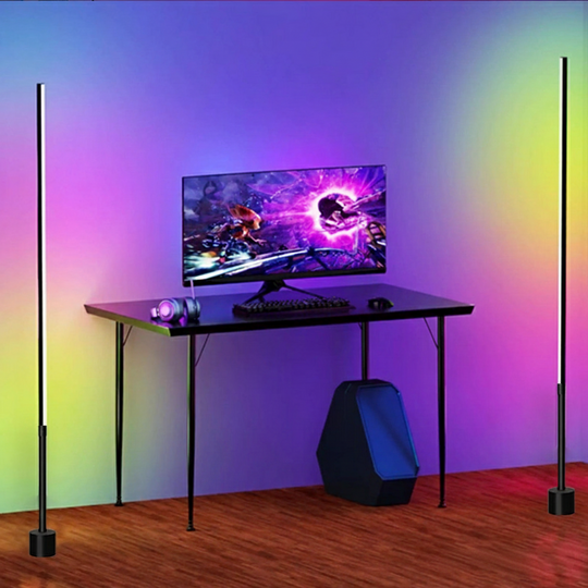 RGB LED corner floor lamp
