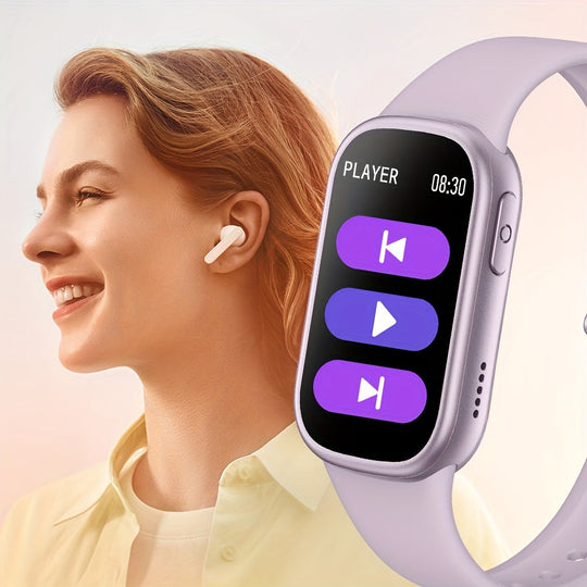 Sleek Waterproof Fitness Smartwatch with Heart Rate Tracking and Long Battery Life