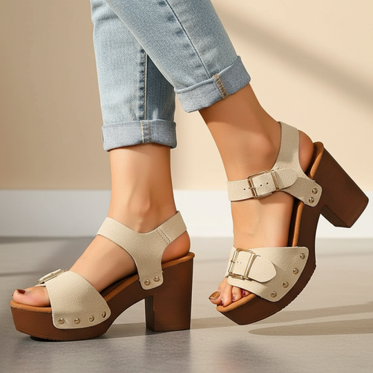 Orthopedic Platform Block-Heel Sandals for Summer