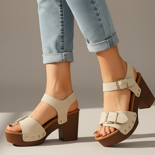 Orthopedic Platform Block-Heel Sandals for Summer