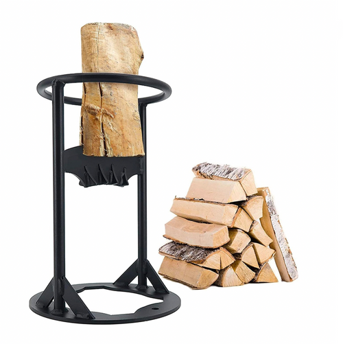 Manual steel log splitter for firewood