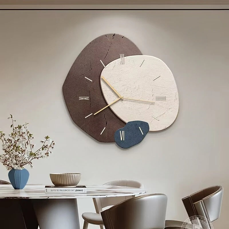 Modern Luminous Moon Wall Clock with LED Glow for Living Room
