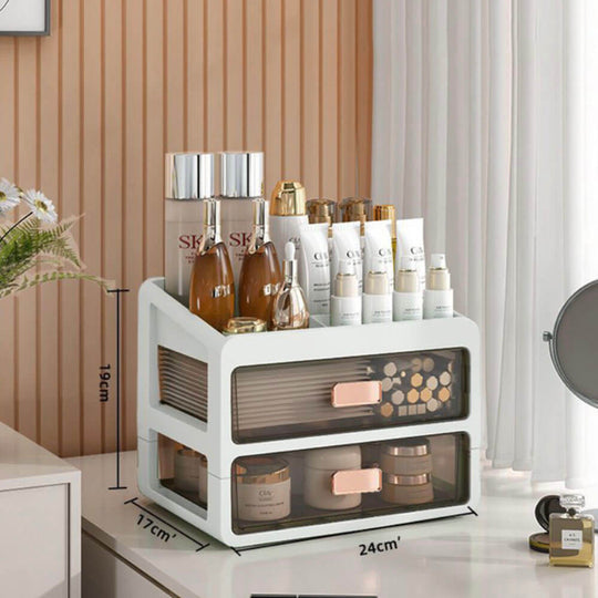 Clear Tiered Cosmetic Storage Organizer for Vanity and Bathroom