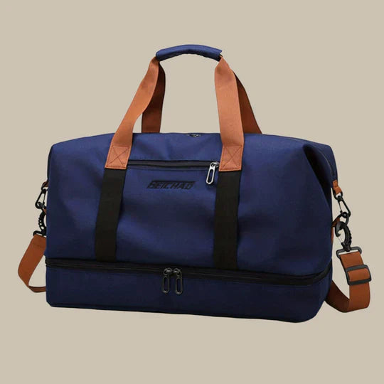 Deep blue duffel bag