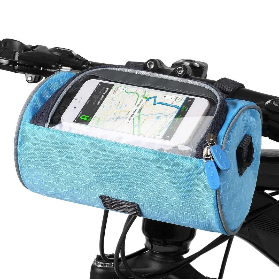 Waterproof Bicycle Handlebar Bag with Touchscreen Phone Holder for Cycling