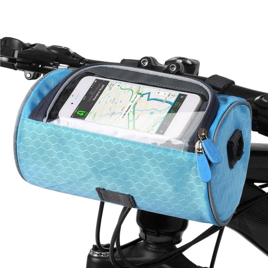 Waterproof Bicycle Handlebar Bag with Touchscreen Phone Holder for Cycling