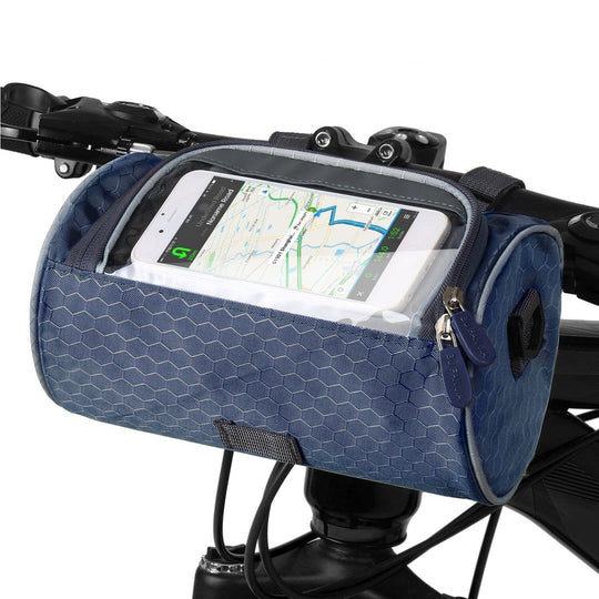 Waterproof Bicycle Handlebar Bag with Touchscreen Phone Holder for Cycling