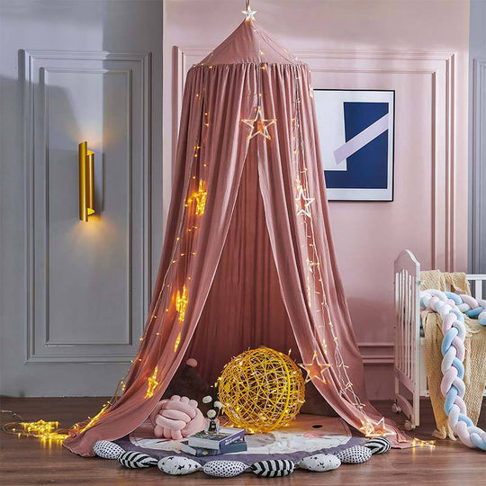 Dreamy Blackout Mesh Bed Canopy for Kids Bedroom and Nursery