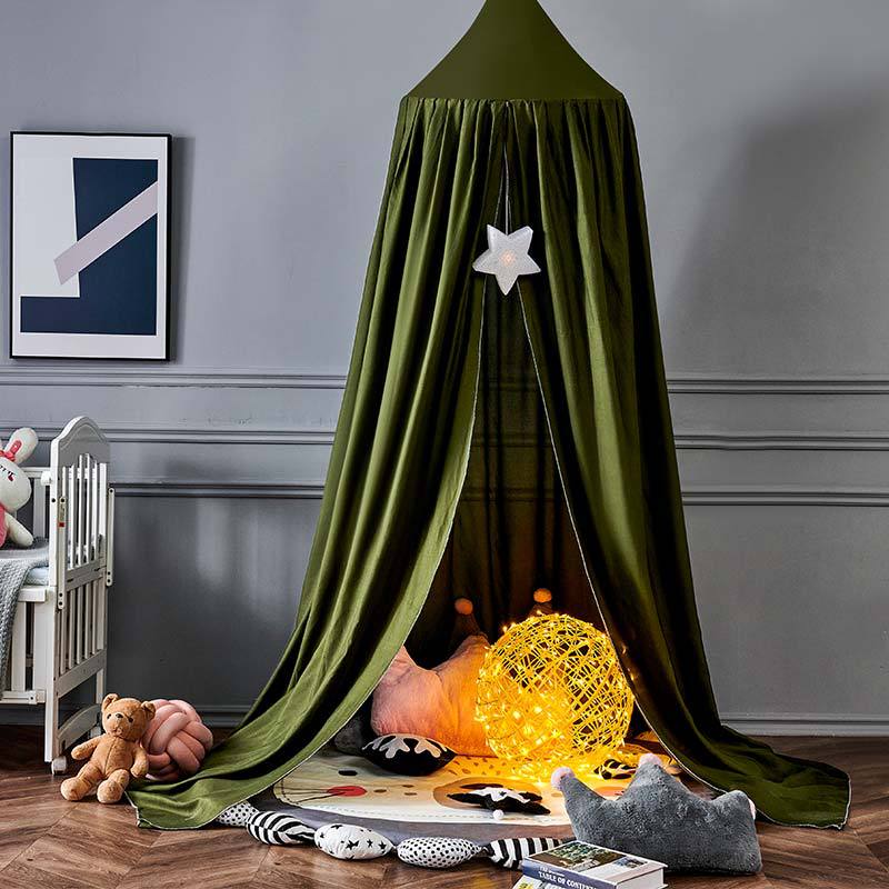 Dreamy Blackout Mesh Bed Canopy for Kids Bedroom and Nursery