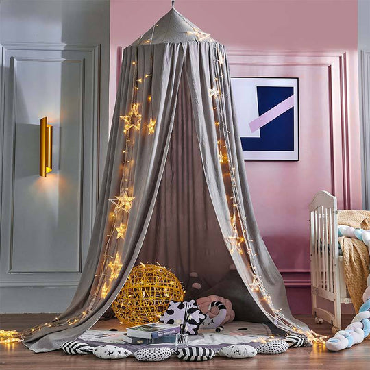 Dreamy Blackout Mesh Bed Canopy for Kids Bedroom and Nursery