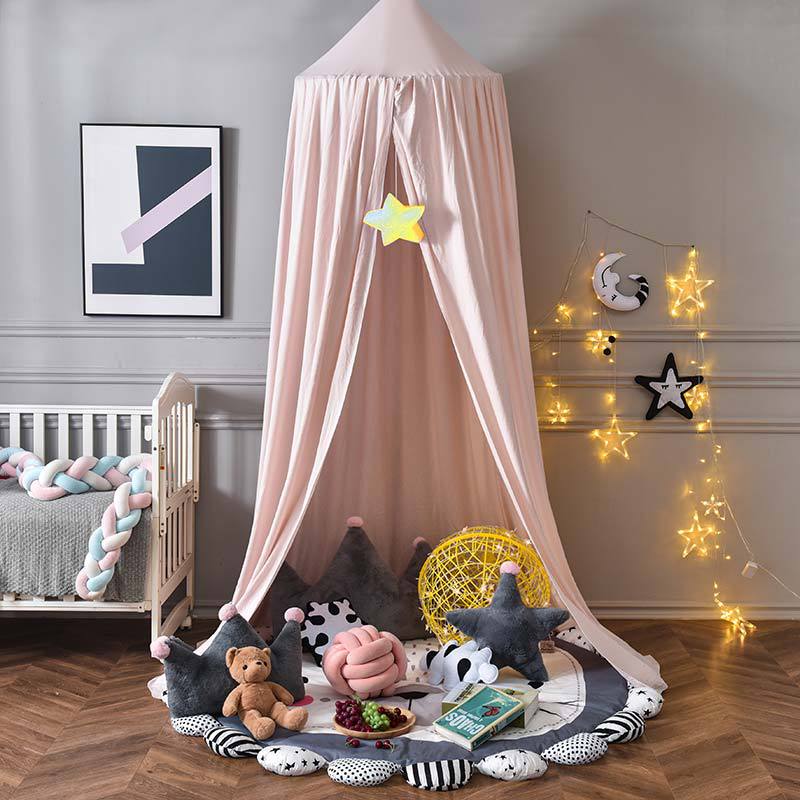 Dreamy Blackout Mesh Bed Canopy for Kids Bedroom and Nursery