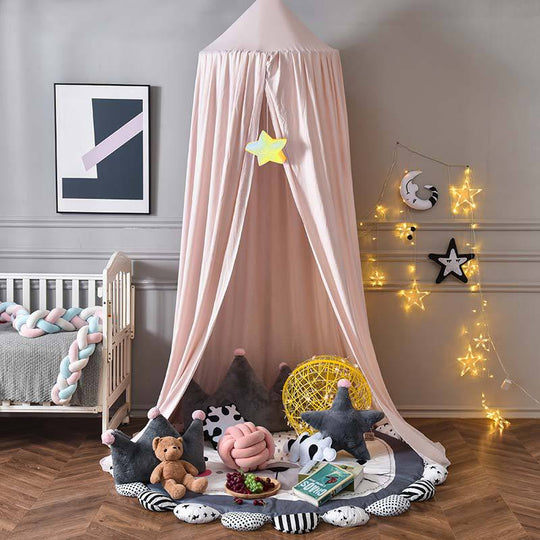 Dreamy Blackout Mesh Bed Canopy for Kids Bedroom and Nursery