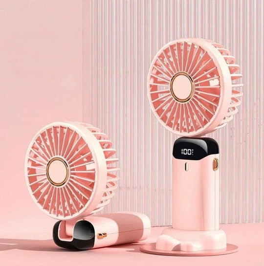 Portable Handheld Mini Fan with Rechargeable Battery for Travel and Outdoor