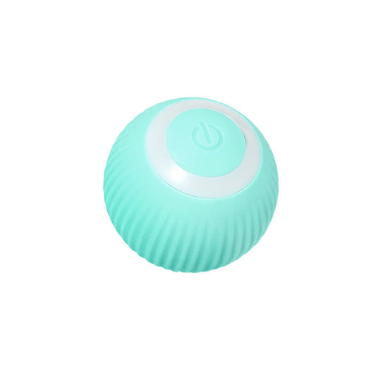 Green smart rolling ball cat toy