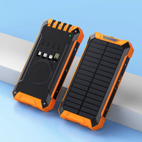 Rugged Solar Magnetic Wireless Power Bank for Outdoor Travel Charging