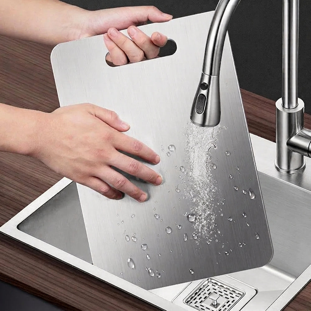 Heavy-Duty Stainless Steel Cutting Board for Kitchen Food Preparation