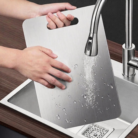 Heavy-Duty Stainless Steel Cutting Board for Kitchen Food Preparation