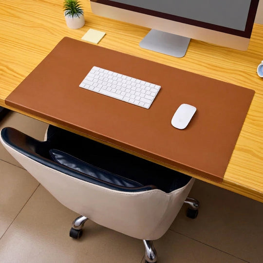 Brown desk mat