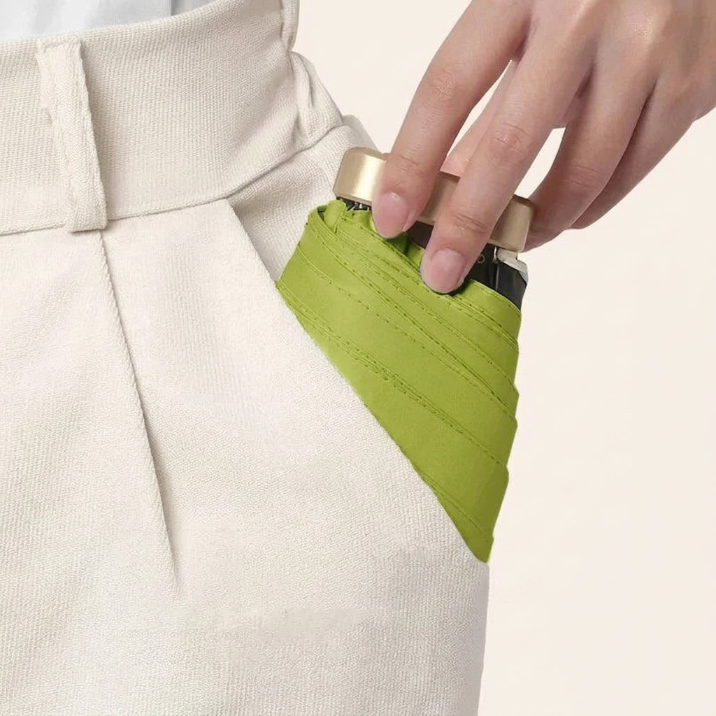 Umbrella folds to fit a pocket