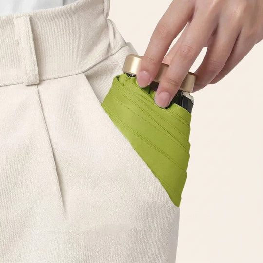 Umbrella folds to fit a pocket