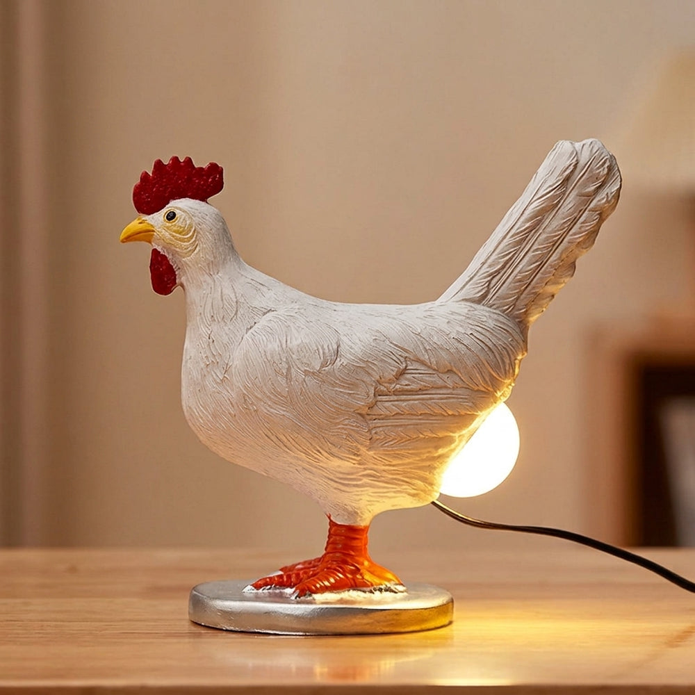 Whimsical Resin Chicken LED Night Lamp for Cozy Kids Room Decor