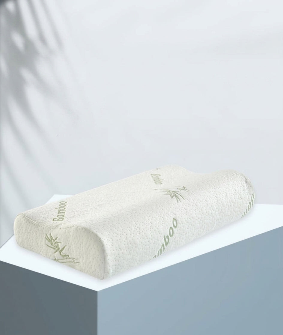 Soothing Bamboo Memory Foam Contour Pillow for Restful Night Sleep