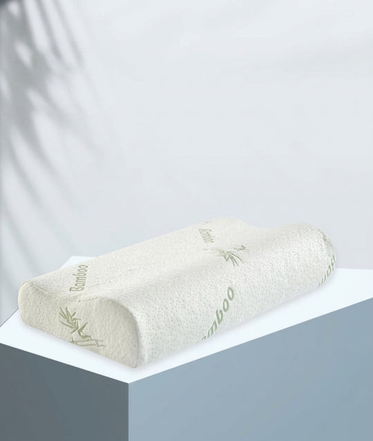 Soothing Bamboo Memory Foam Contour Pillow for Restful Night Sleep