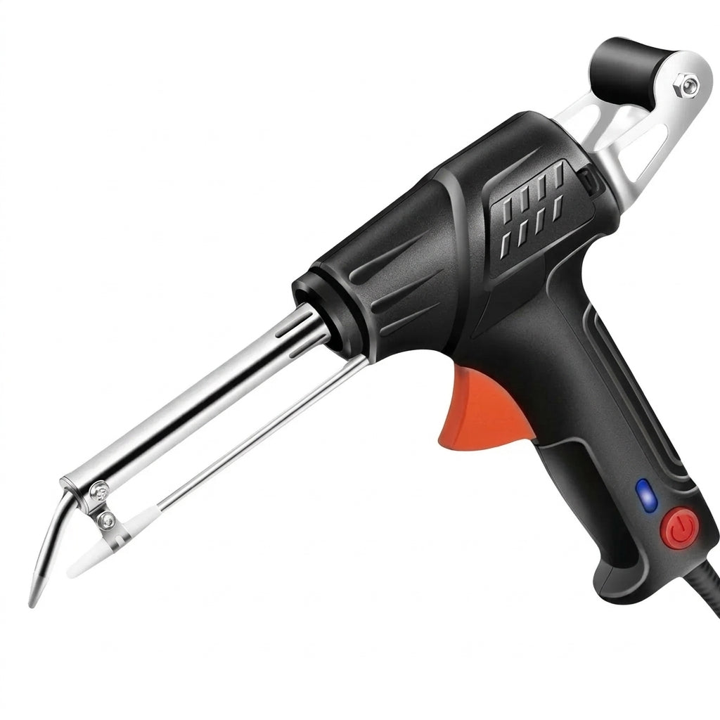Black automatic soldering gun side view