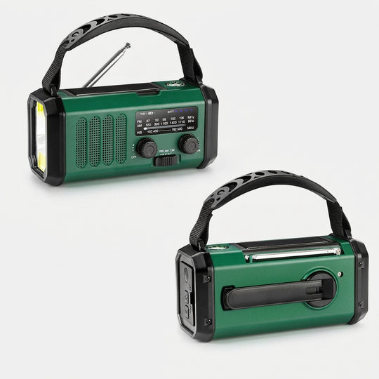 Solar Hand Crank Emergency Weather Radio with Flashlight for Survival and Outdoors