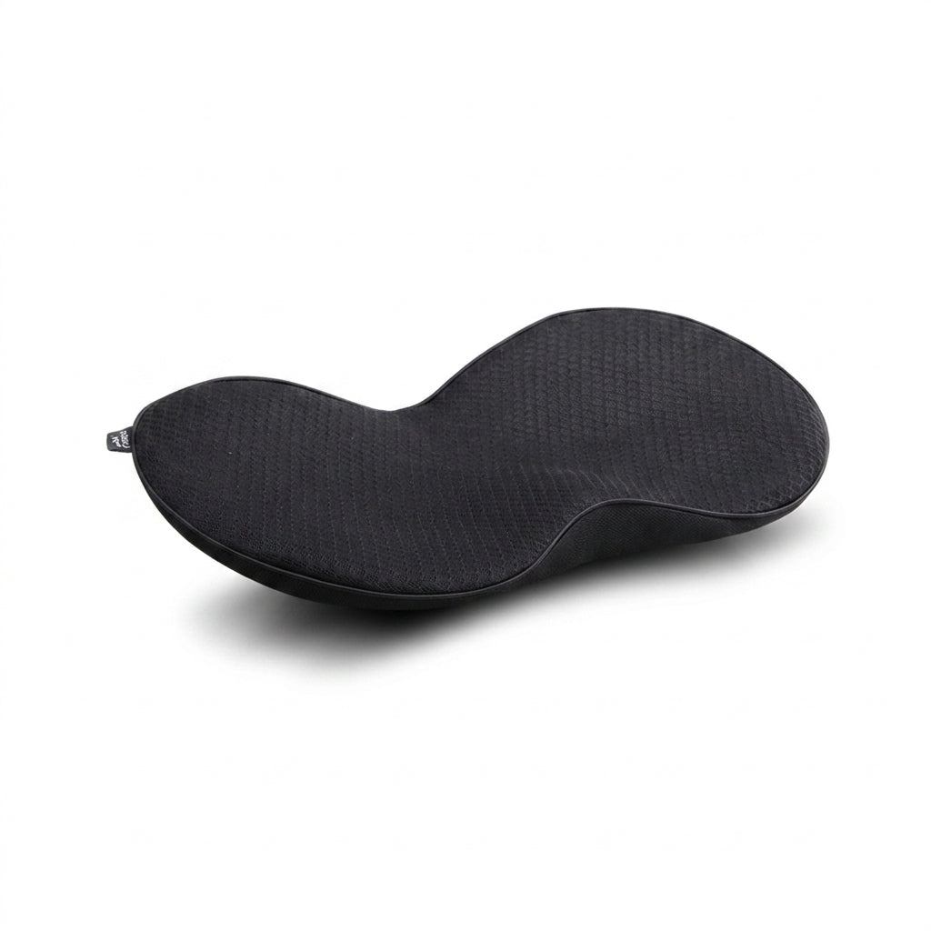 Black memory foam wedge car seat cushion