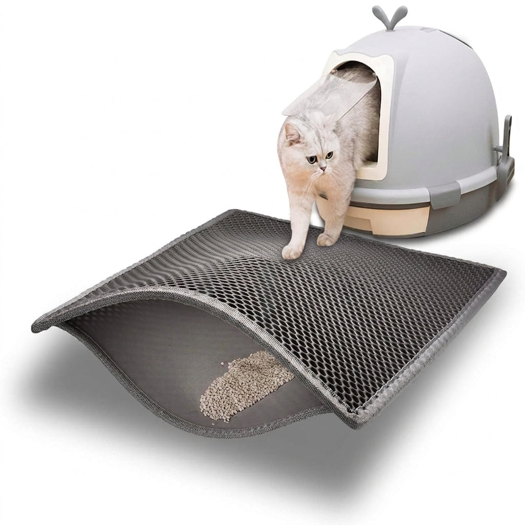 Double Layer Honeycomb Cat Litter Trapping Mat for Tidy Floors