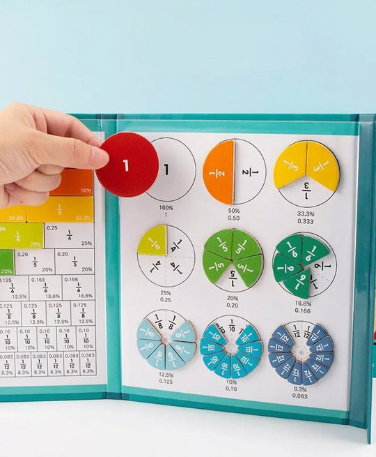Magnetic Fraction Learning Board for Montessori Math Practice