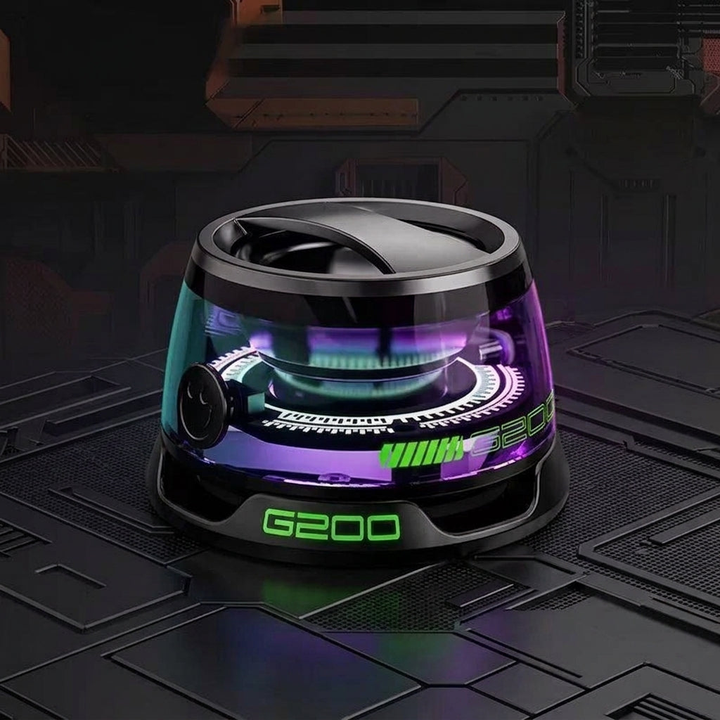 Portable Magnetic RGB Bluetooth Speaker with Deep Bass for Desk and Travel