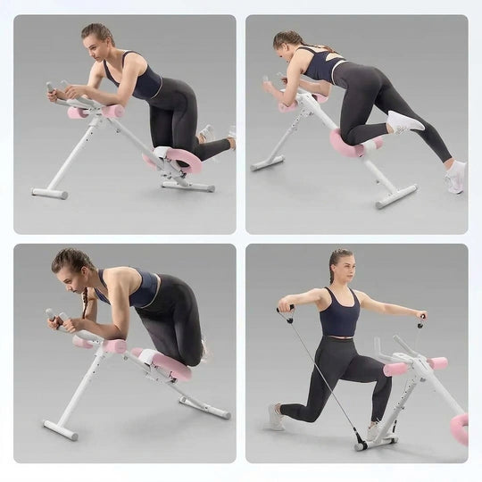Foldable Vertical Ab Crunch Trainer Machine for Core and Full-Body Workouts