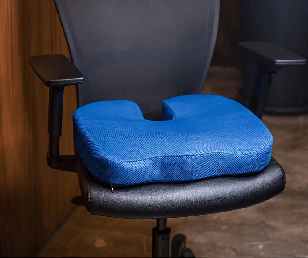 Seat cushion on an office chair