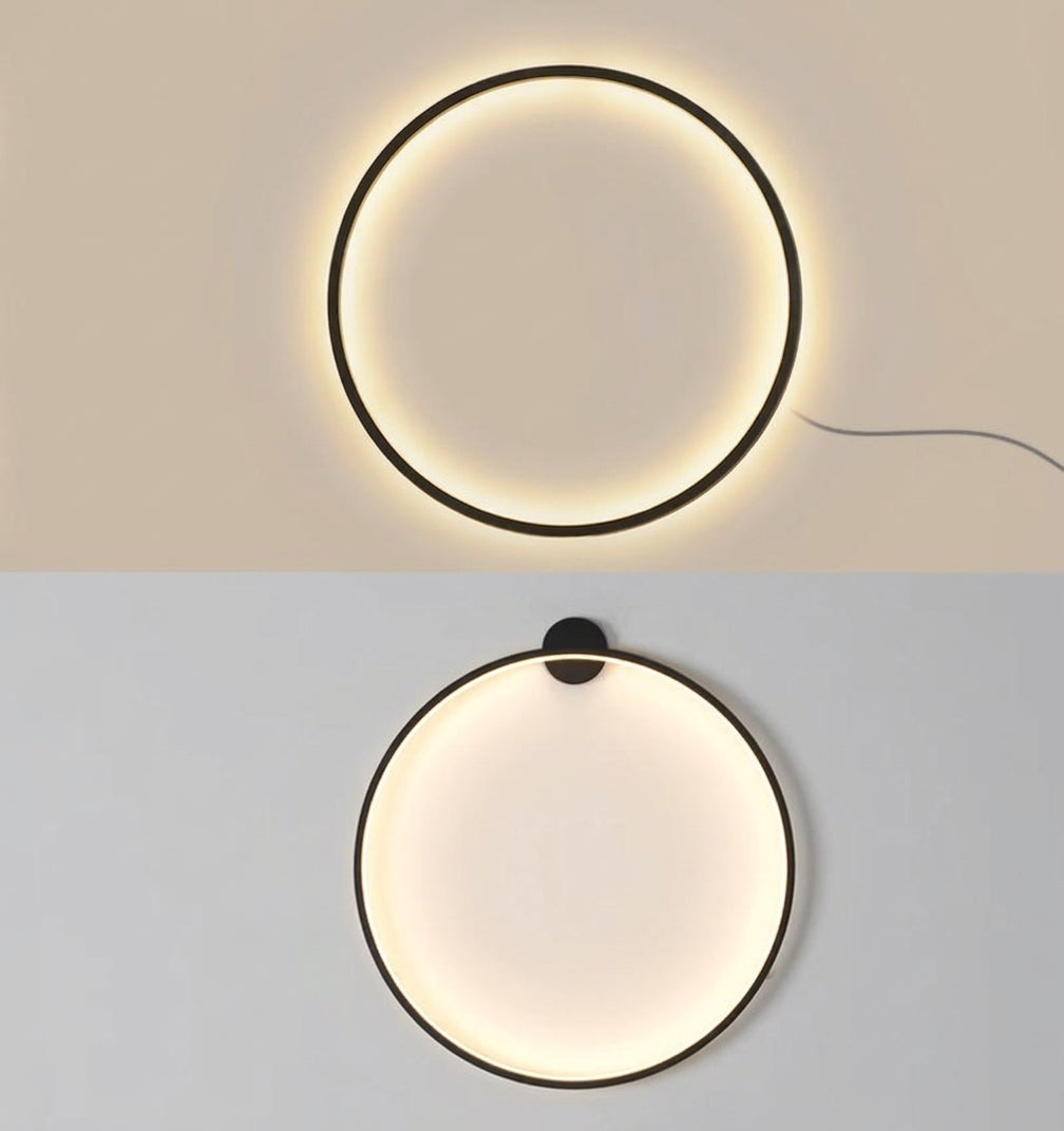 Minimalist Halo Ring LED Wall Light for Cozy Indoor Ambiance