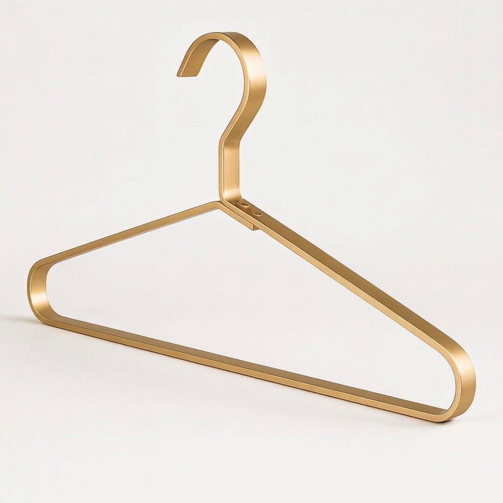 Gold slimline alloy clothes hanger