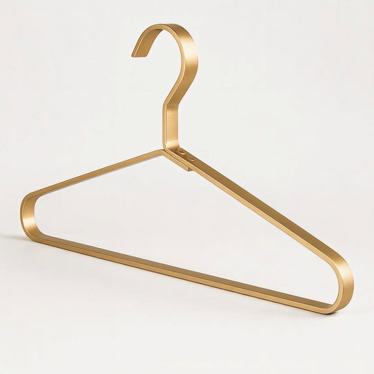 Gold slimline alloy clothes hanger