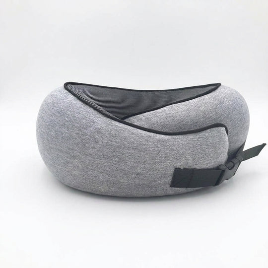 Plush 360 Memory Foam Travel Neck Pillow for Flights and Road Trips