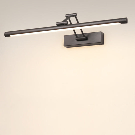 Black LED vanity wall light