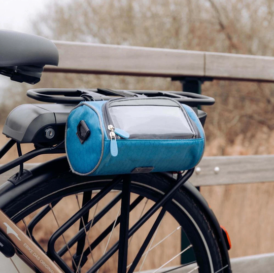 Waterproof Bicycle Handlebar Bag with Touchscreen Phone Holder for Cycling