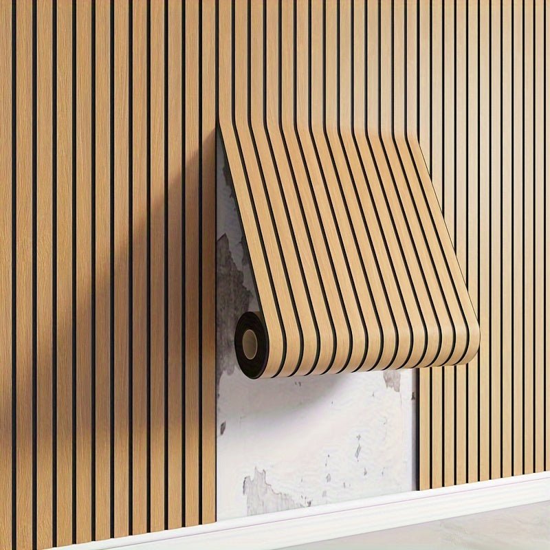Self-Adhesive 3D Wood-Texture Wall Panels for Easy Decor