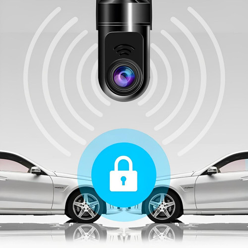 Compact 360 Rotating Car Dash Cam for AI Parking and Lane Safety