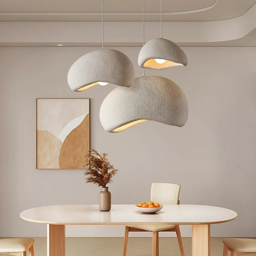 Wabi sabi pendant lamp in living room